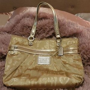 Coach Poppy Large Gold Tote